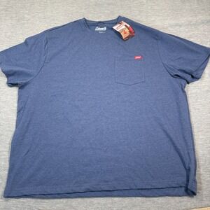 Coleman Shirt Mens 3XL Blue Short‎ Sleeve Pocket Cotton Blend Solid New